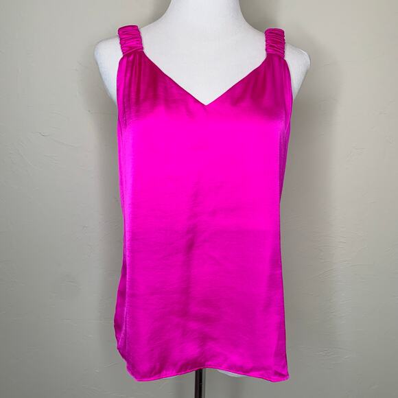 Vince Camuto Hot Pink Camisole Tank  Blouse Sz Medium - Picture 1 of 8